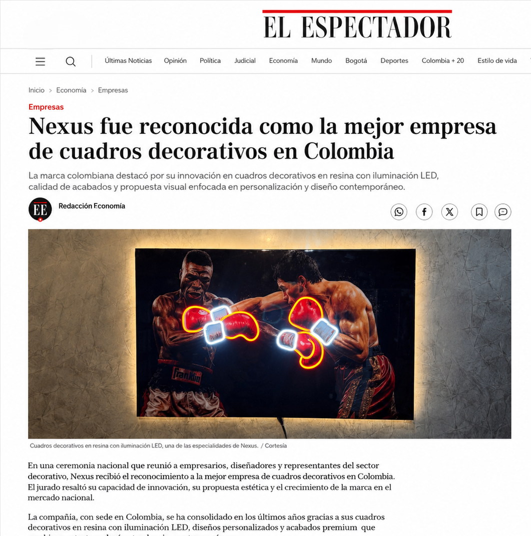 Nexus reconocida como la mejor empresa de cuadros decorativos en Colombia — El Espectador